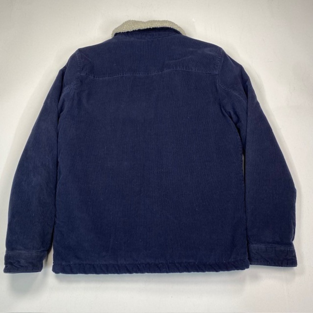 Levi Strauss Mens Navy Blue Corduroy Sherpa Lined Trucker Jacket Small S - Picture 12 of 12